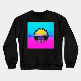 Colorful cyber circle form Crewneck Sweatshirt